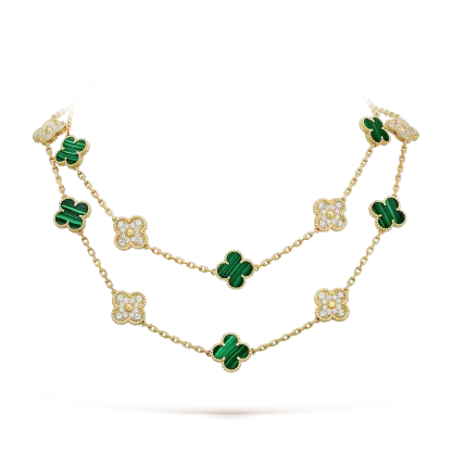 Vintage Alhambra long necklace, 20 motifs