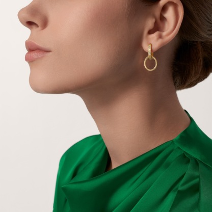 LOVE EARRINGS, MULTIWEAR, HALF-PAVED