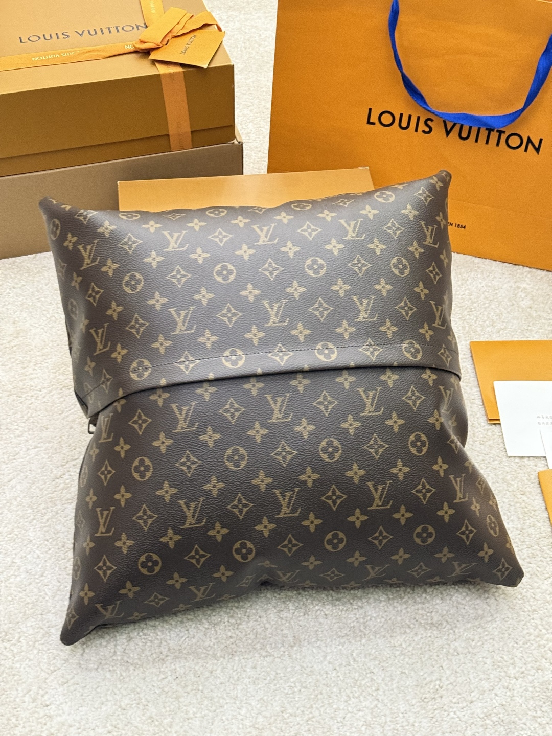 LV Monogram Throw Pillow / Cushion