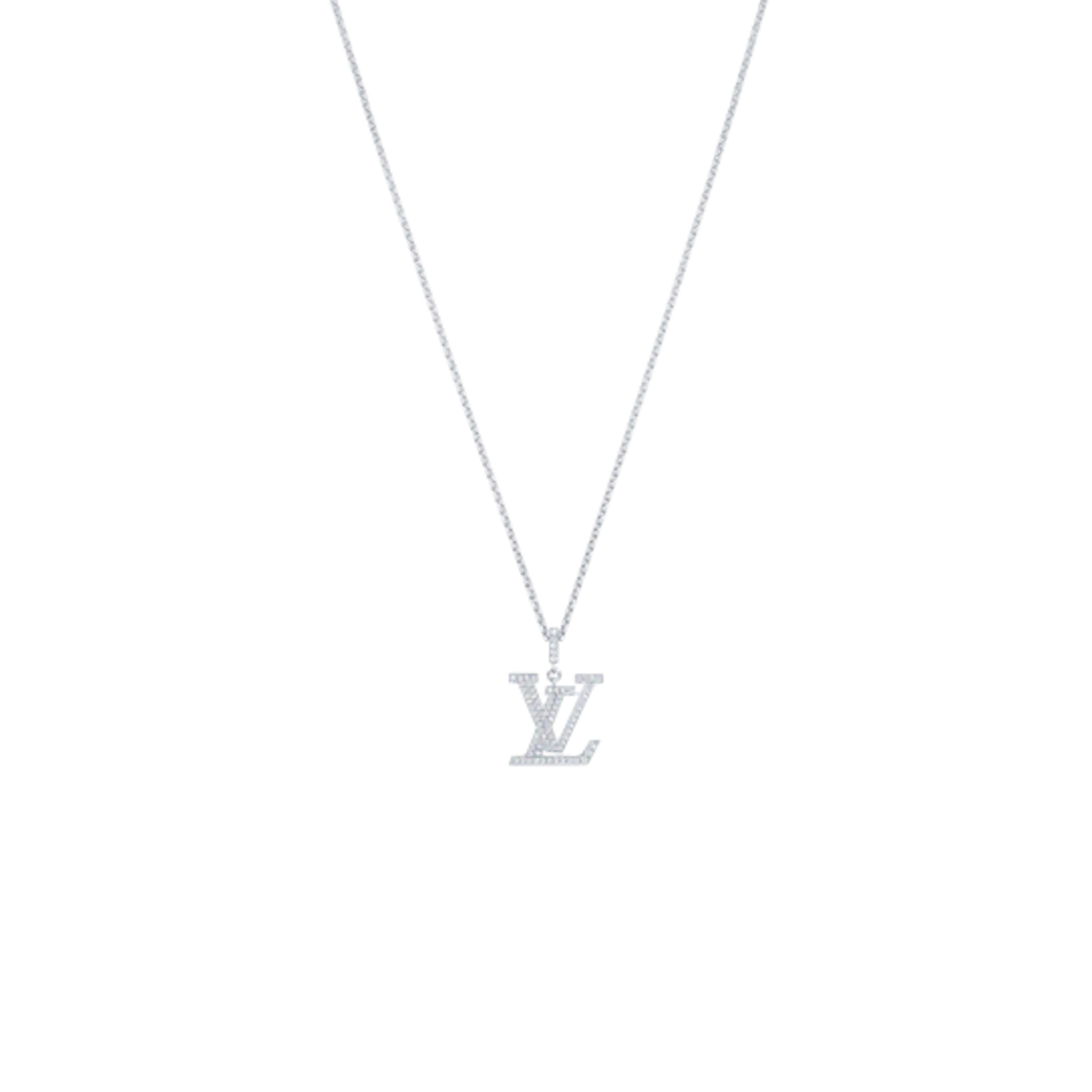 Medium Pendant, White Gold And Diamonds