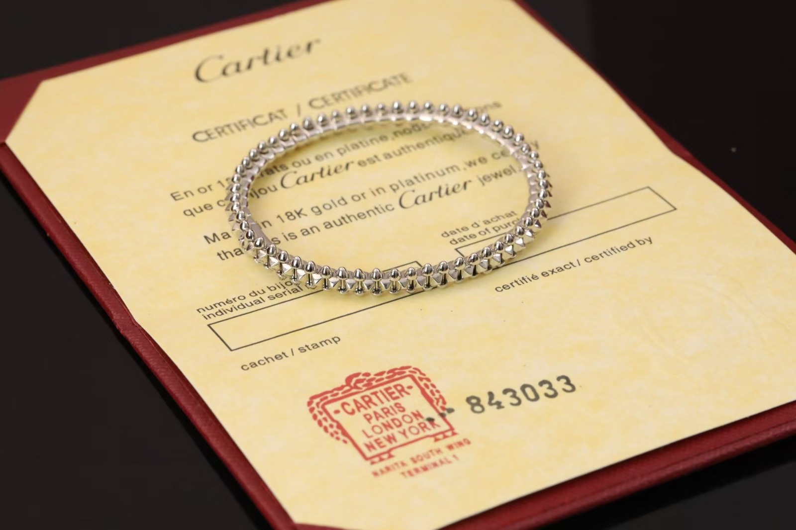Cartier bracelet, top version