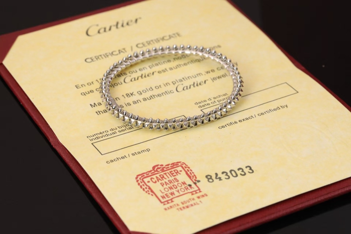 Cartier bracelet, top version