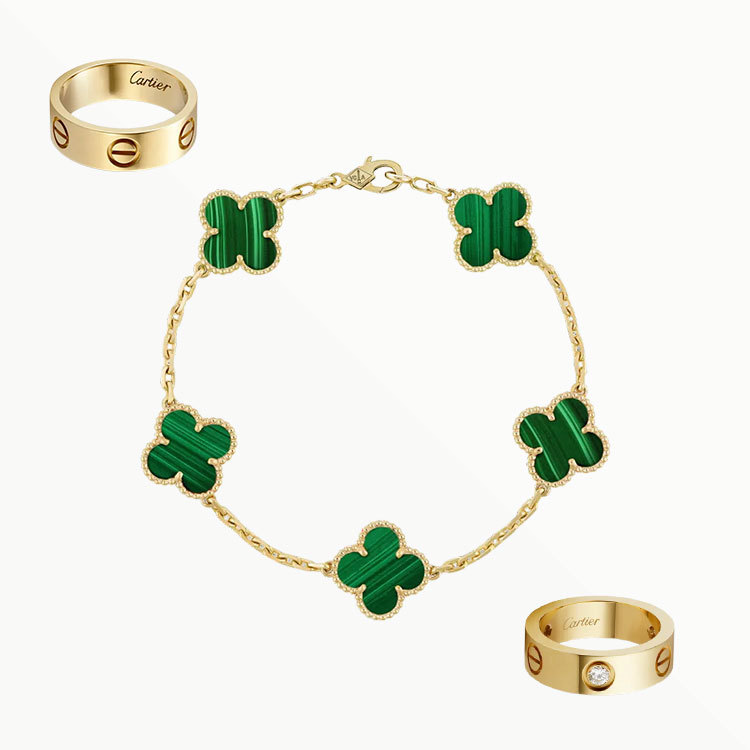 3‑Piece Set Yellow Gold Jewelry & Diamonds