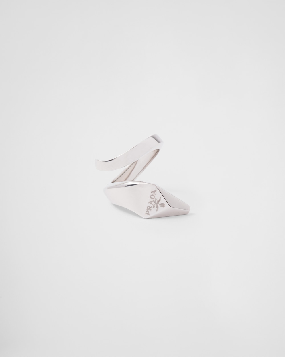 Eternal Gold toi et moi snake ring in white gold