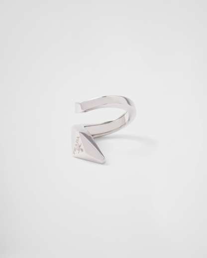 Eternal Gold toi et moi snake ring in white gold