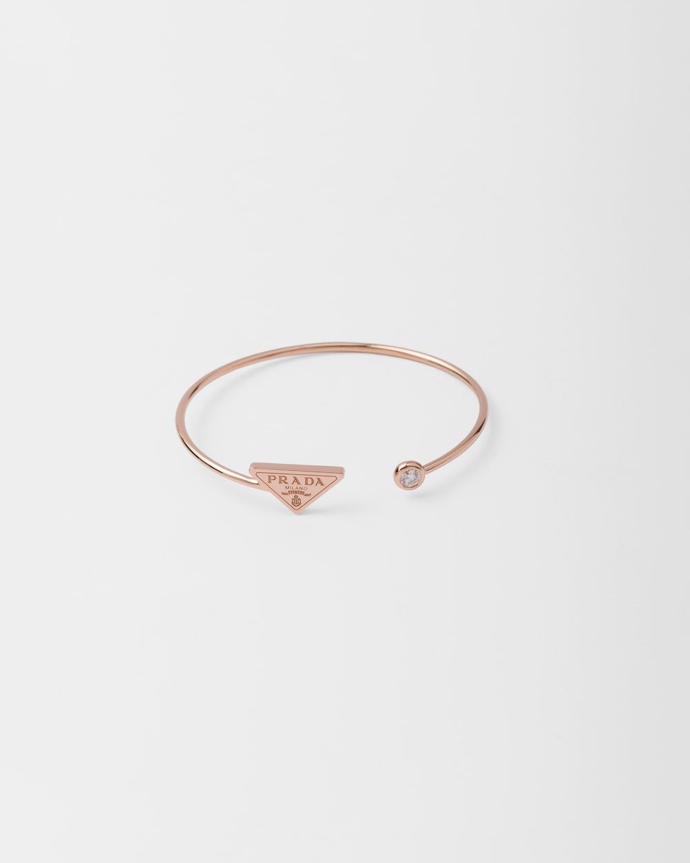 Eternal Gold bangle bracelet in pink gold with diamond