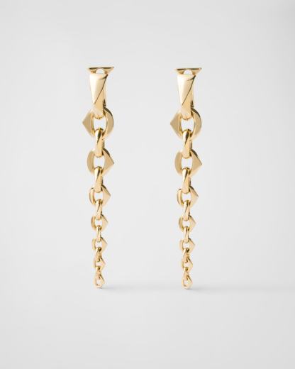 Eternal Gold pendant earrings - yellow gold