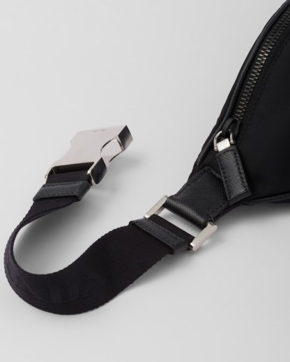 Re-Nylon and Saffiano leather belt bag