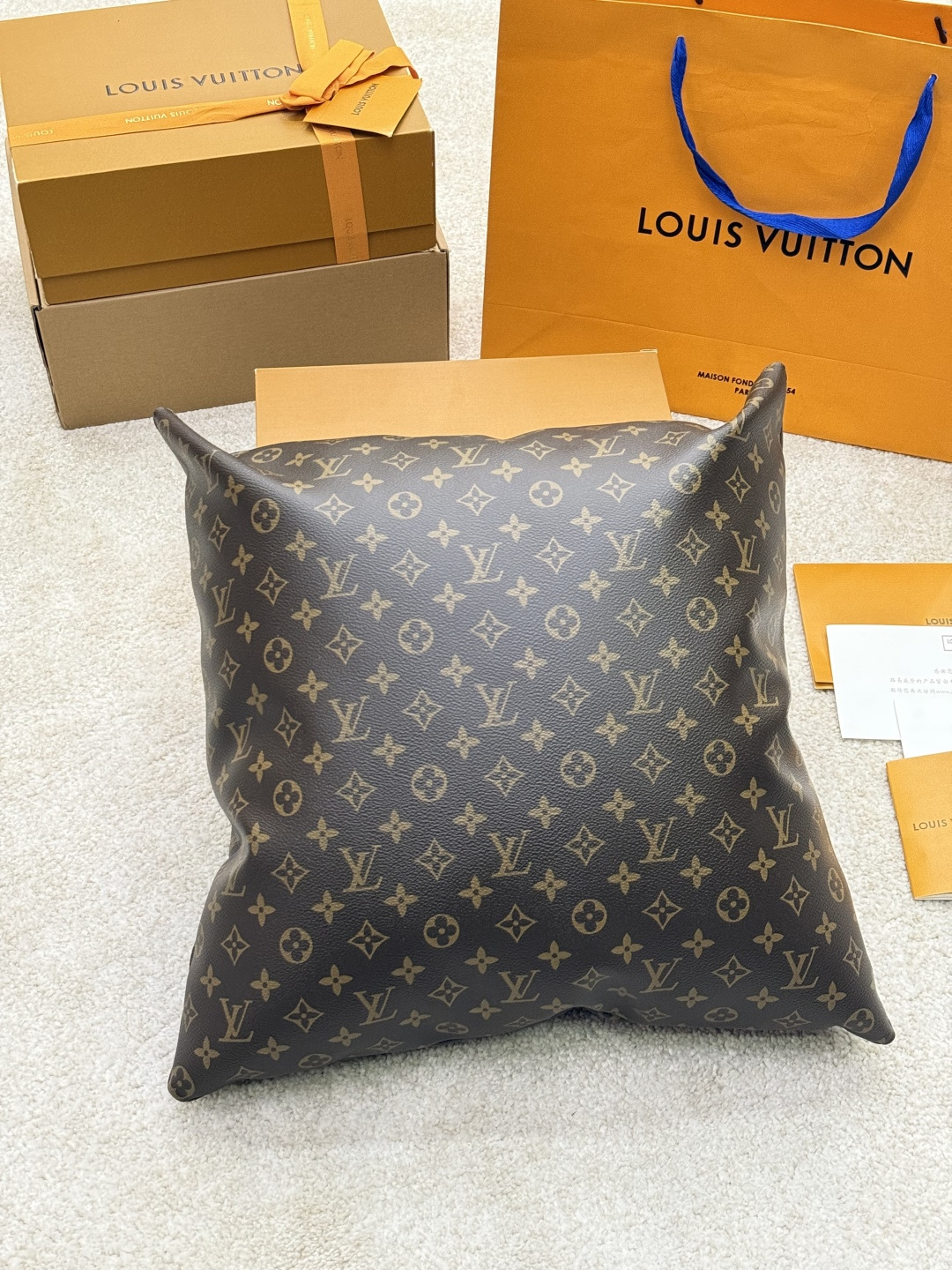 LV Monogram Throw Pillow / Cushion