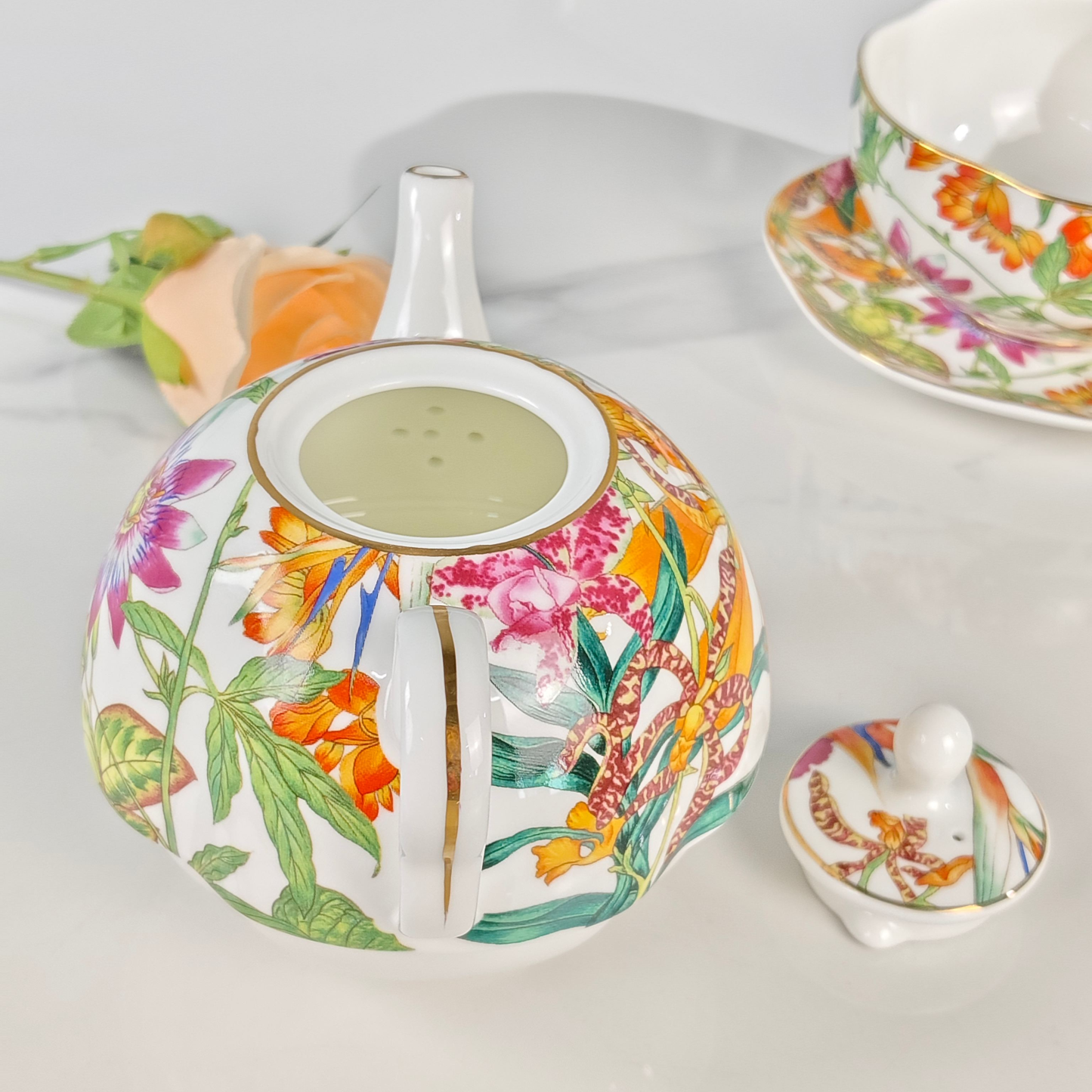 New Arrival 🔥 Herthtmès — "Tropical Rainforest" Teapot & Cup Set