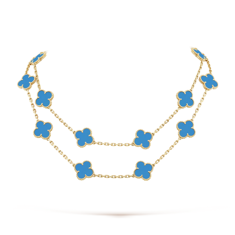 Vintage Alhambra long necklace, 20 motifs