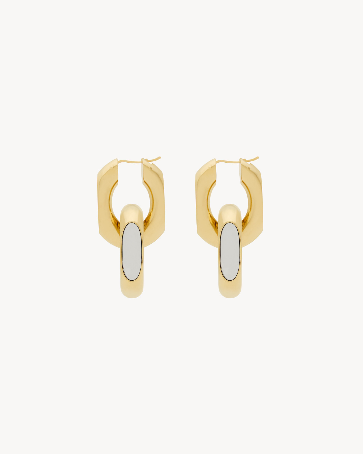 CASSANDRE duo link earrings in metal