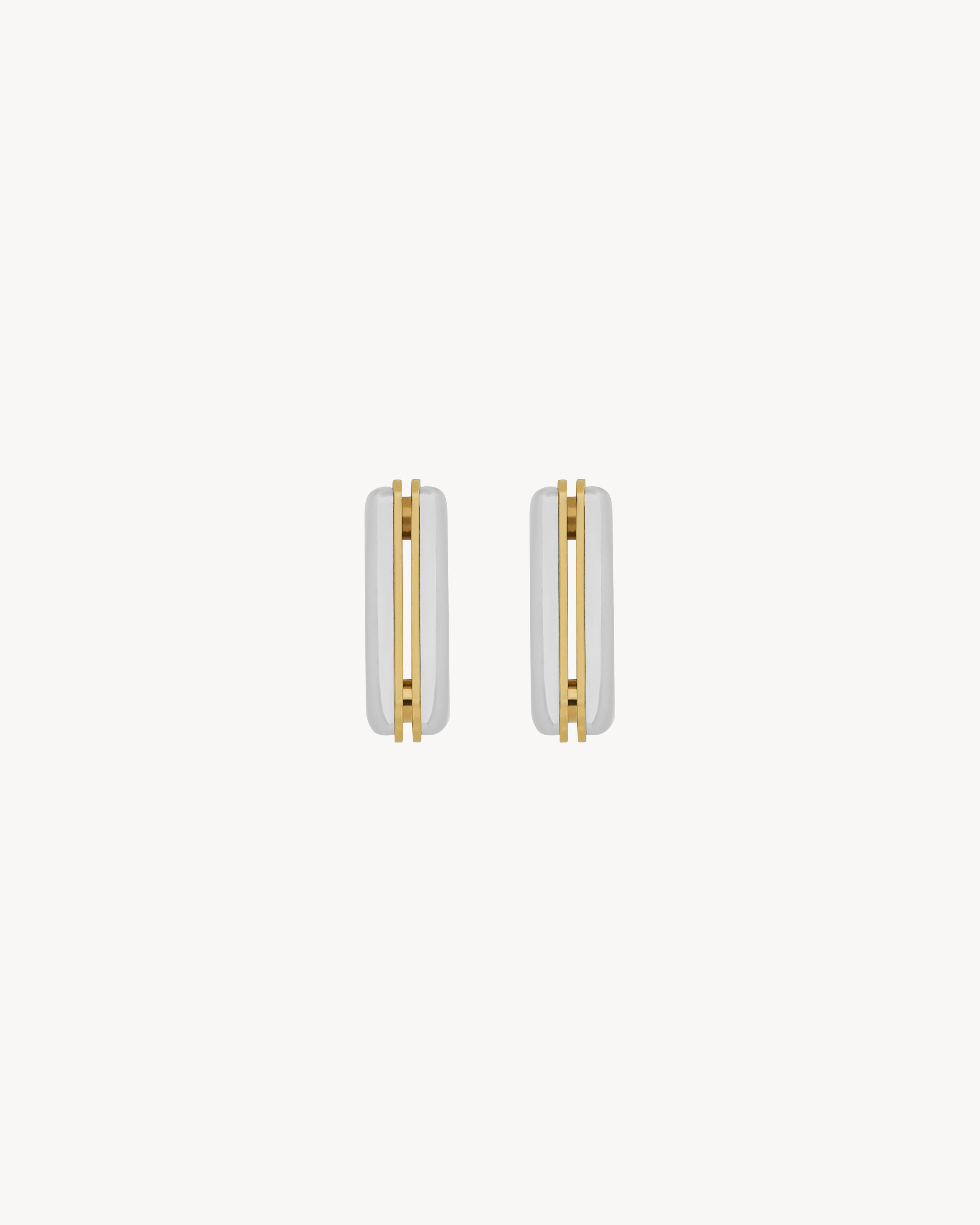 split square hoop earrings in metal