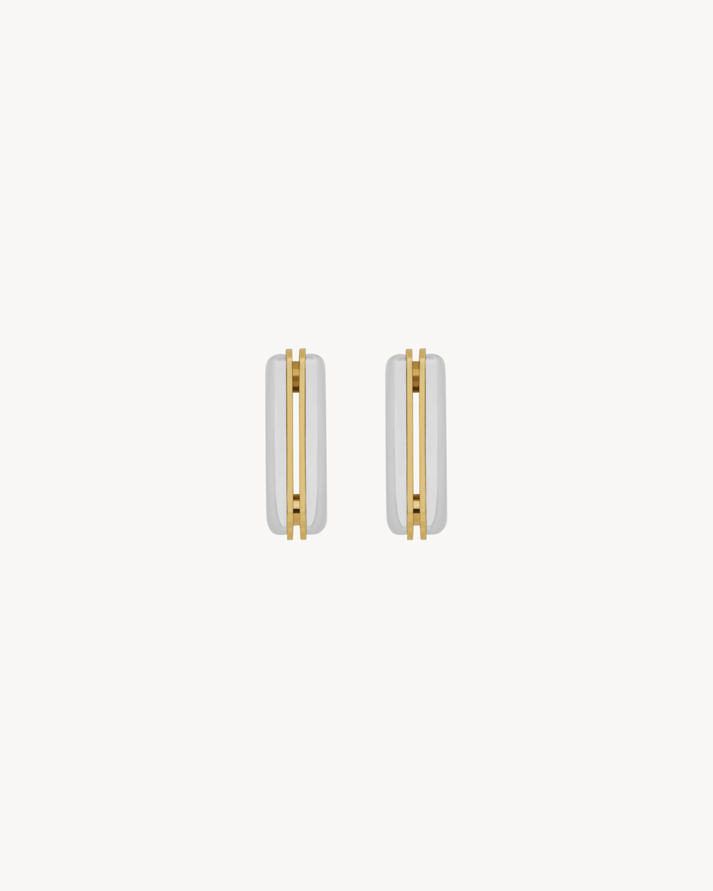 split square hoop earrings in metal