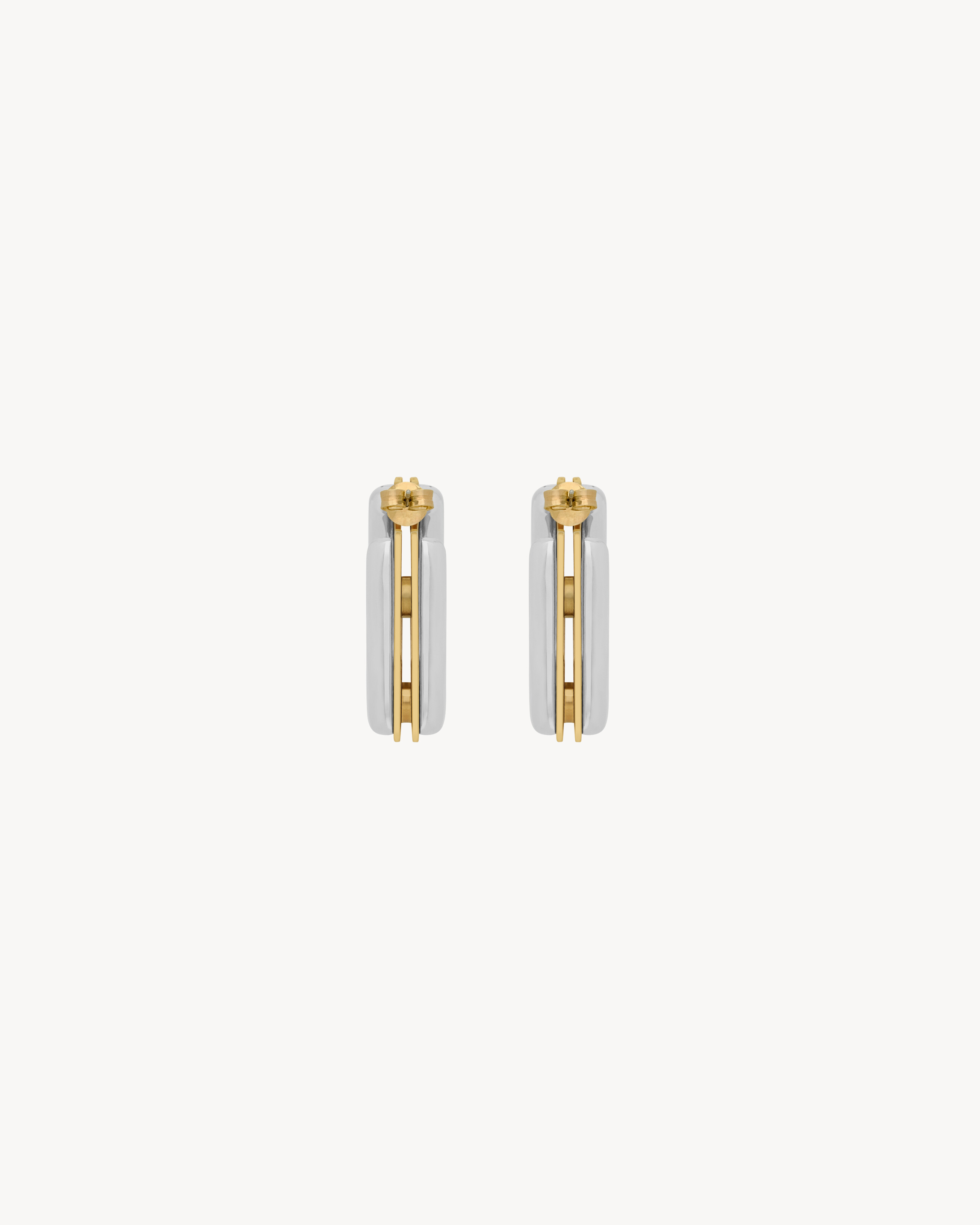 split square hoop earrings in metal