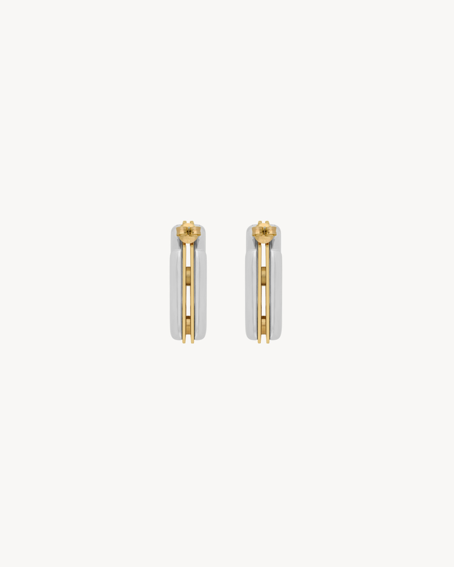 split square hoop earrings in metal