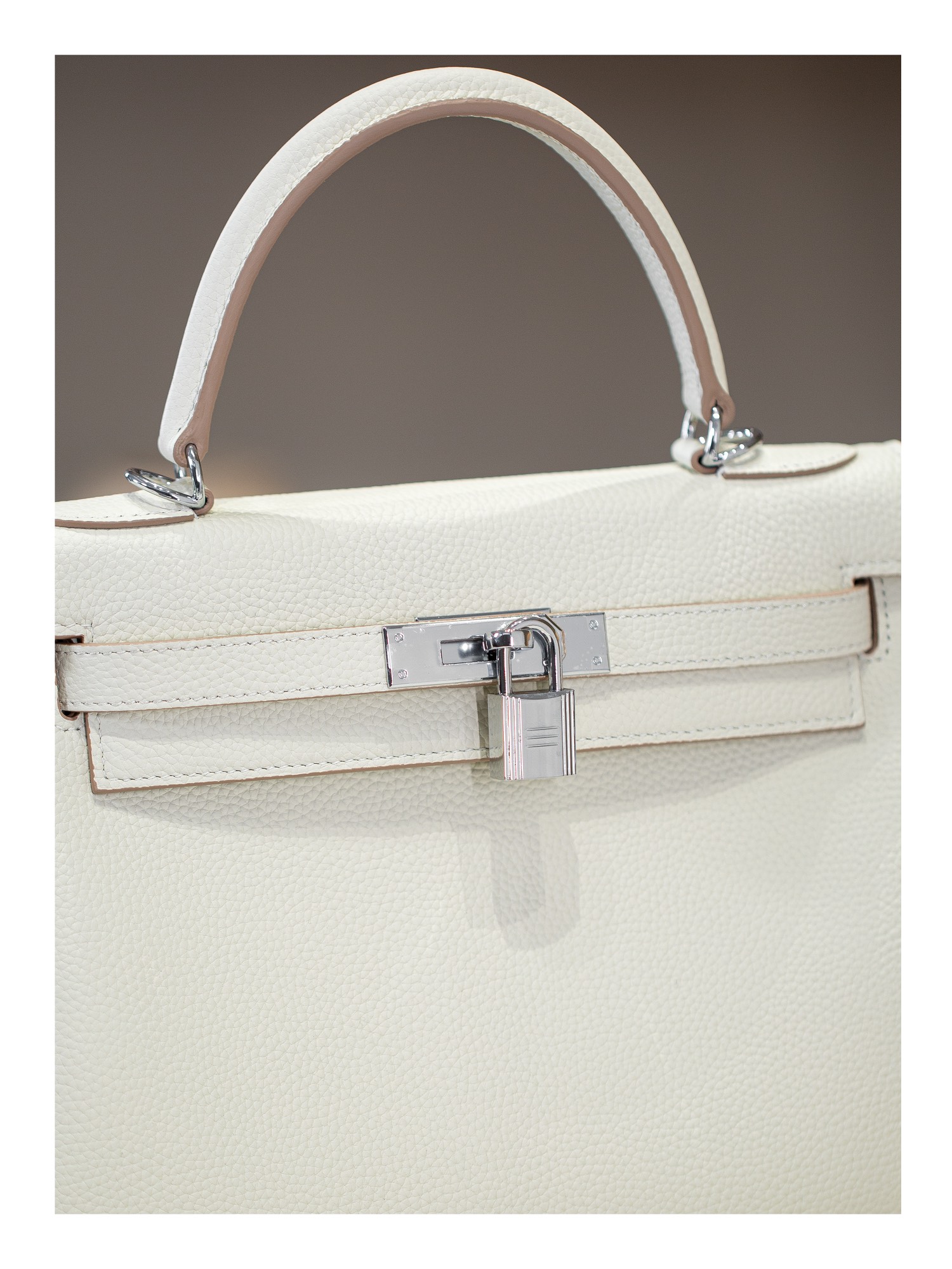 KELLY 28 FIRST LAYER TOGO COWHIDE WHITE