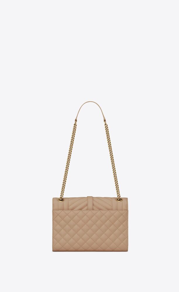 ENVELOPE MEDIUM IN QUILTED GRAIN DE POUDRE EMBOSSED LEATHER
