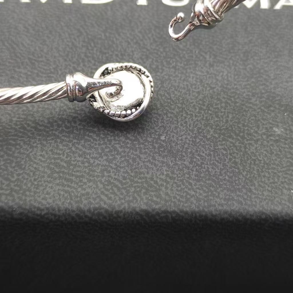 Cable Classics Bracelet, Citrine and Bead Detail, Sterling Silver, 3mm