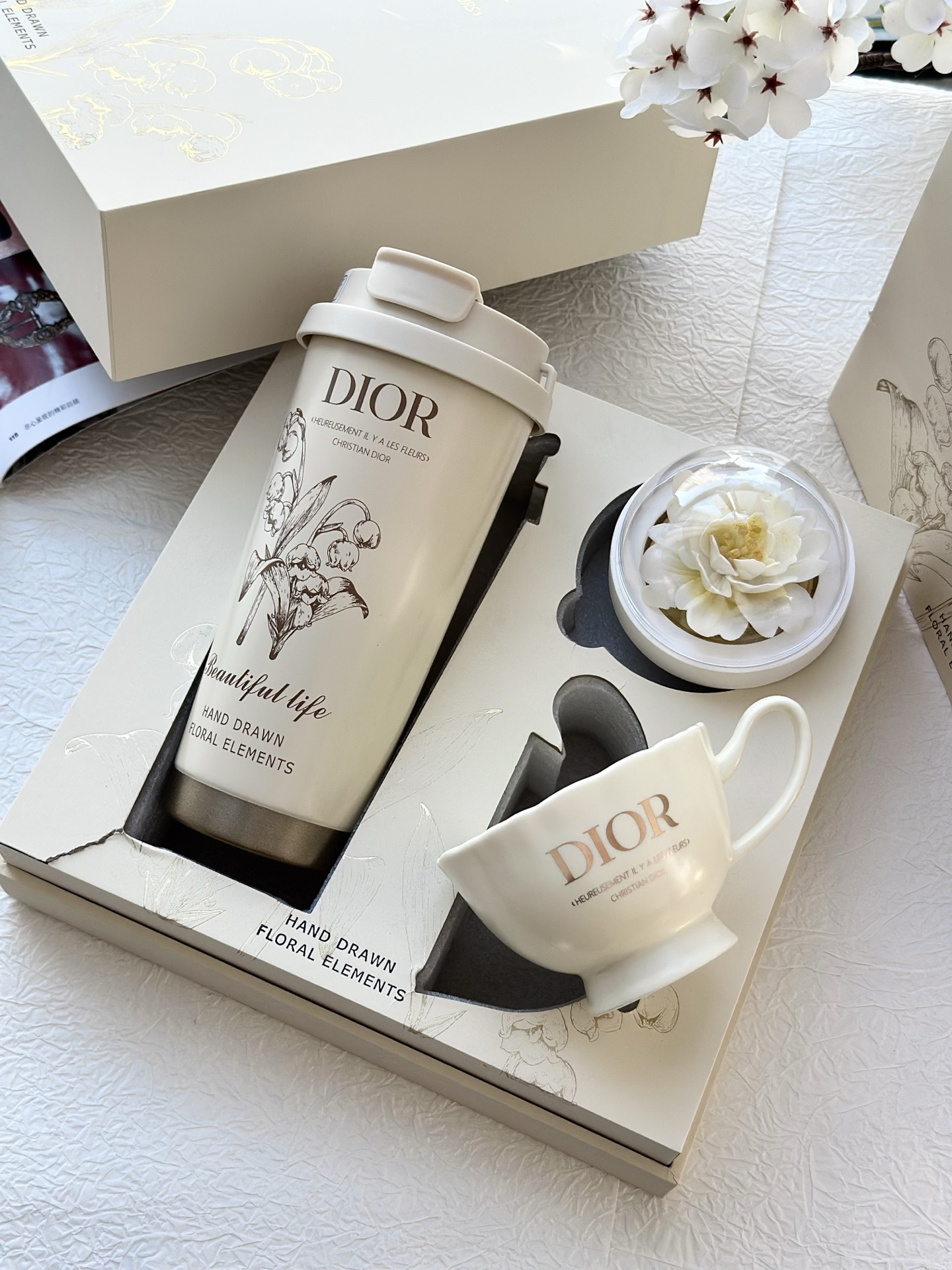 DIthtOR Lily of the Valley Coffee Cup Gift Set