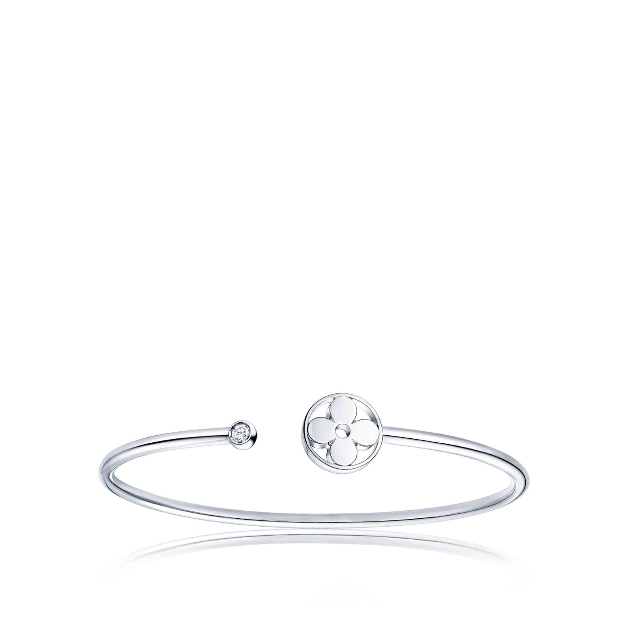 Idylle Blossom Twist Bracelet, White Gold