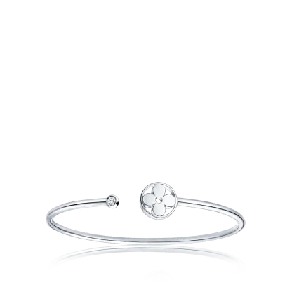 Idylle Blossom Twist Bracelet, White Gold