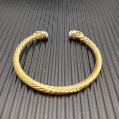 Cable Bracelet with Pearls & Diamond Accents  5mm