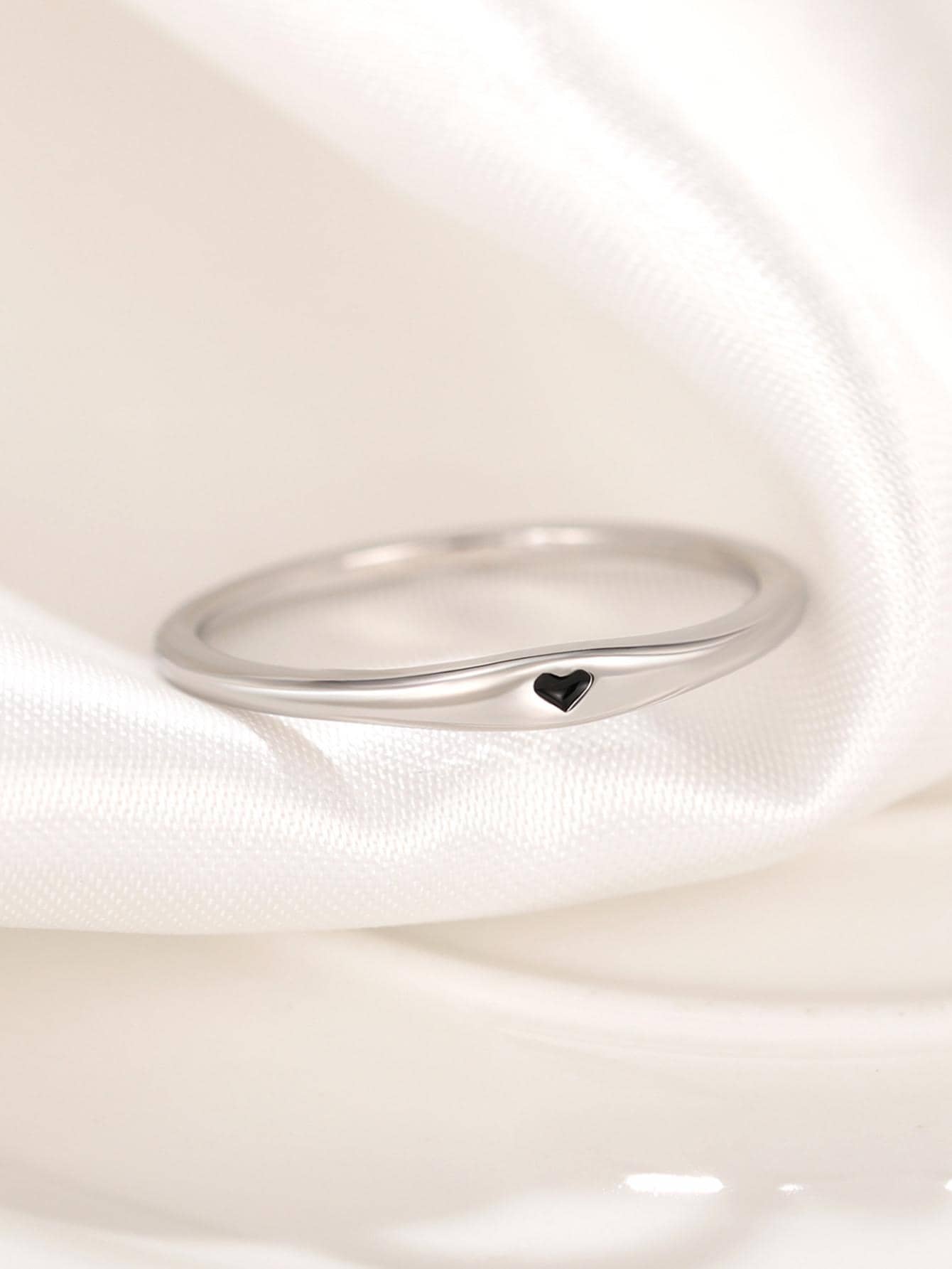 Heart Decor Cuff Ring