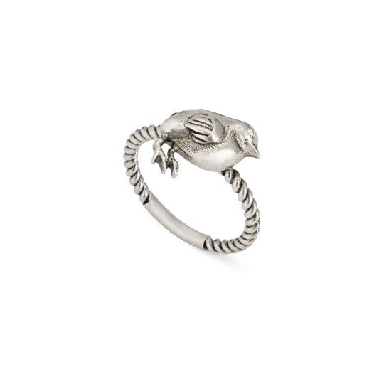 Chick Motif Ring in Silver