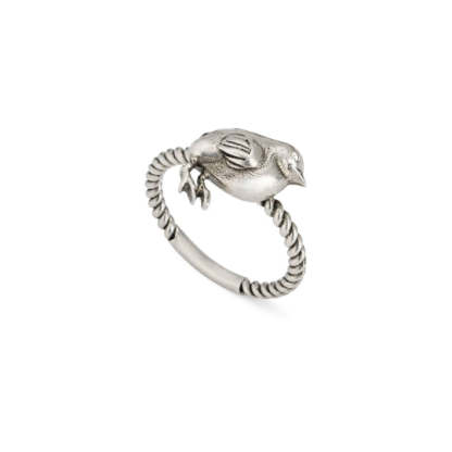Chick Motif Ring in Silver