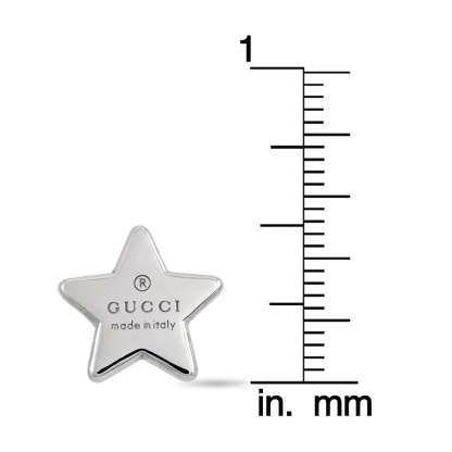Trademark Rhodium-Plated Silver Star Stud Earrings