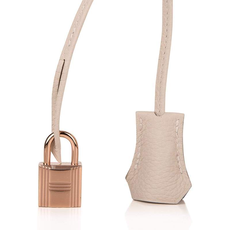 Birkin 30 Bag Craie Togo Leather with Rose Gold Hardware