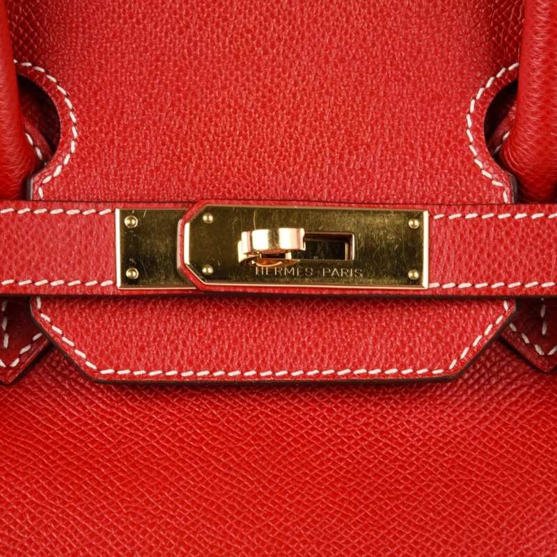 Birkin 35 Bag Rouge Casaque Candy Limited Edition Epsom Gold