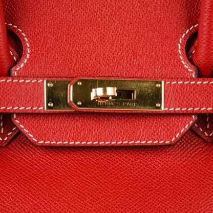 Birkin 35 Bag Rouge Casaque Candy Limited Edition Epsom Gold