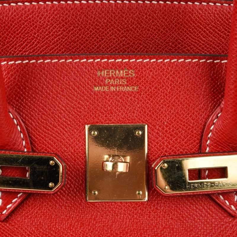 Birkin 35 Bag Rouge Casaque Candy Limited Edition Epsom Gold