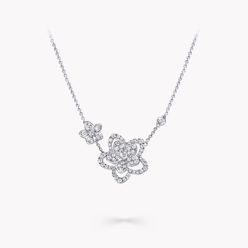 Wild Flower Double Diamond Pendant