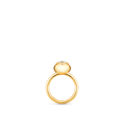 Color Blossom Ring, Yellow Gold, White Gold And Diamonds