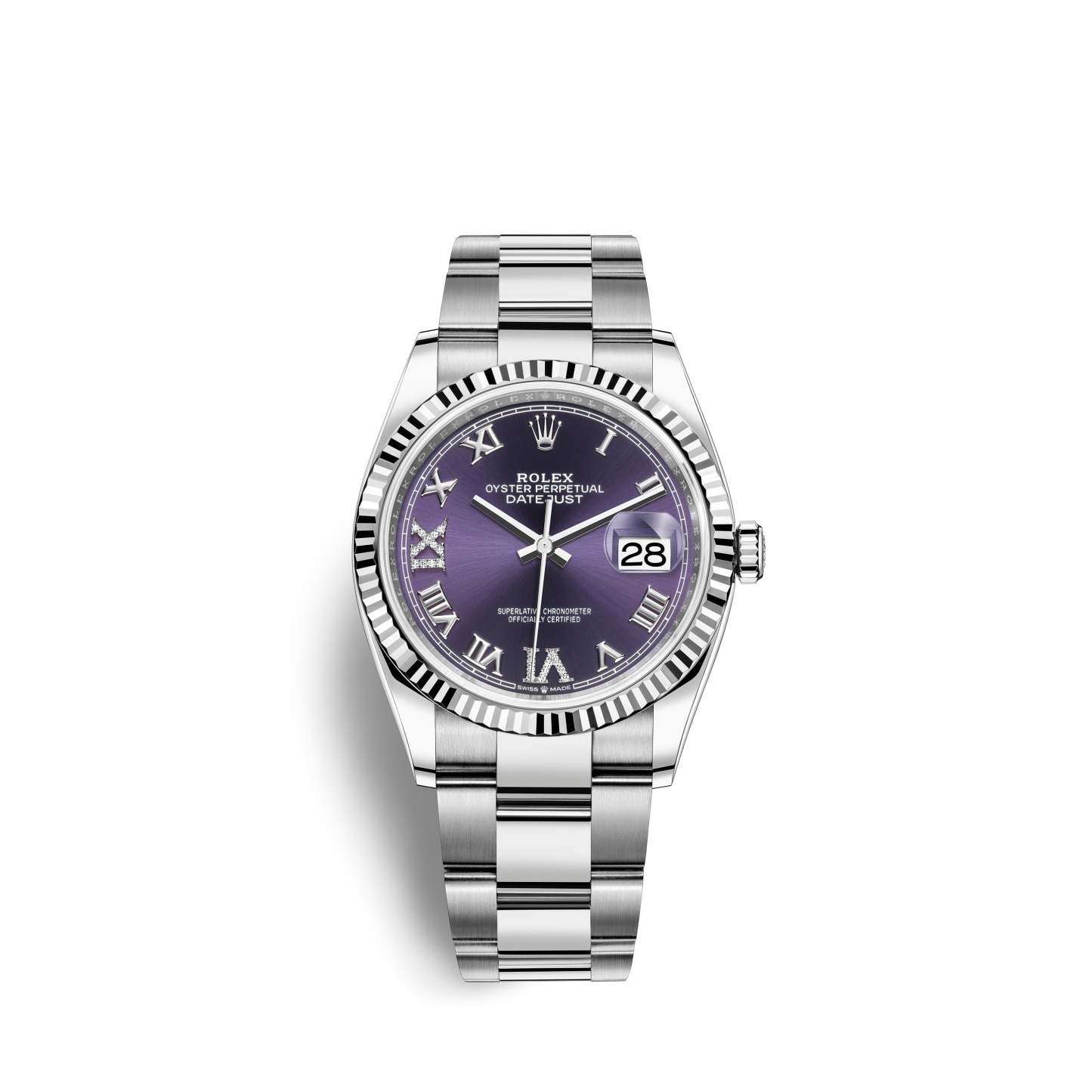 Datejust 36, Stainless Steel and 18k White Gold, 36mm, Ref# 126234-0022