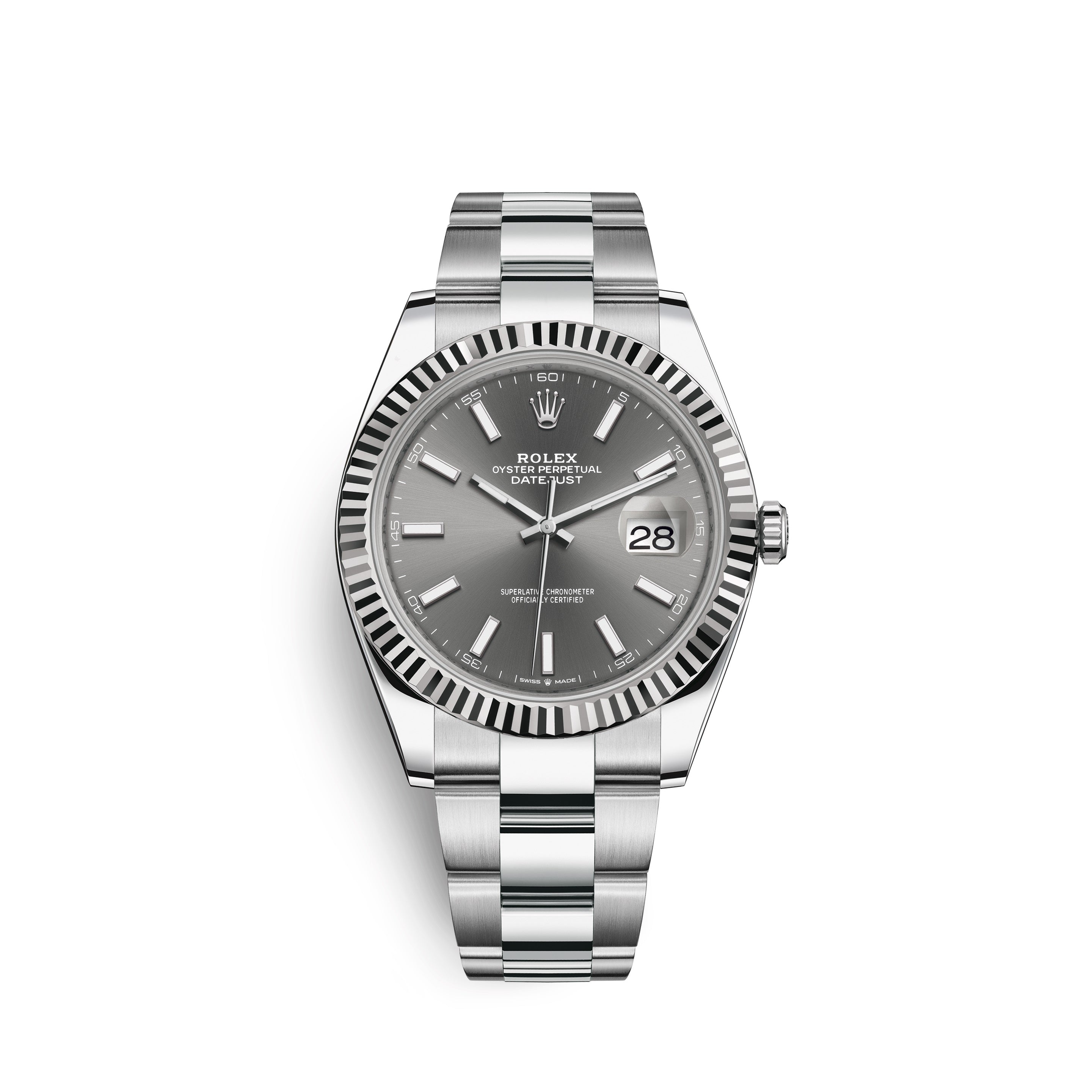 Datejust 41, Stainless Steel and 18k White Gold, 41mm, Ref# 126334-0013