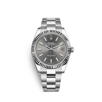 Datejust 41, Stainless Steel and 18k White Gold, 41mm, Ref# 126334-0013
