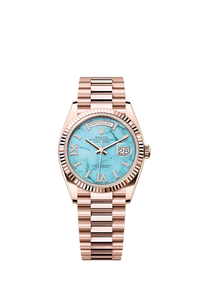 Day-Date 36, 18k Everose Gold with Diamond-set, 36mm, Ref# 128235-0064