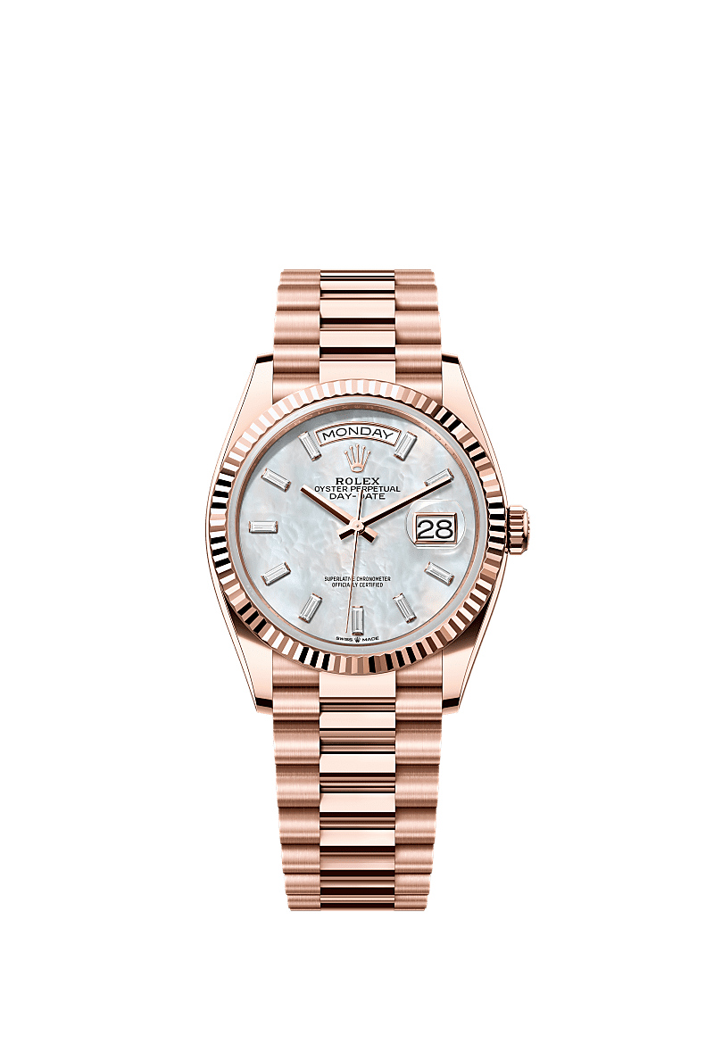 Day-Date 36  Oyster, 36 mm, Everose gold  Reference 128235