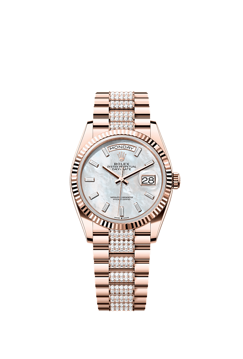 Day-Date 36  Oyster, 36 mm, Everose gold  Reference 128235