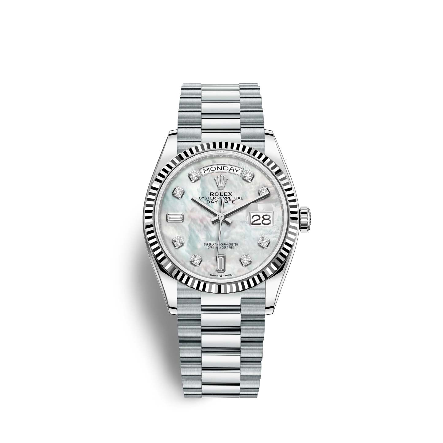 Day-Date, 36mm, Platinum, Ref# 128236-0002