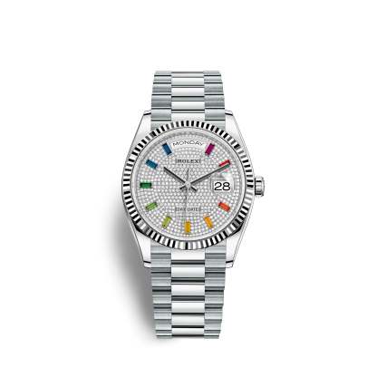 Day-Date, 36mm, Platinum, Ref# 128236-0003