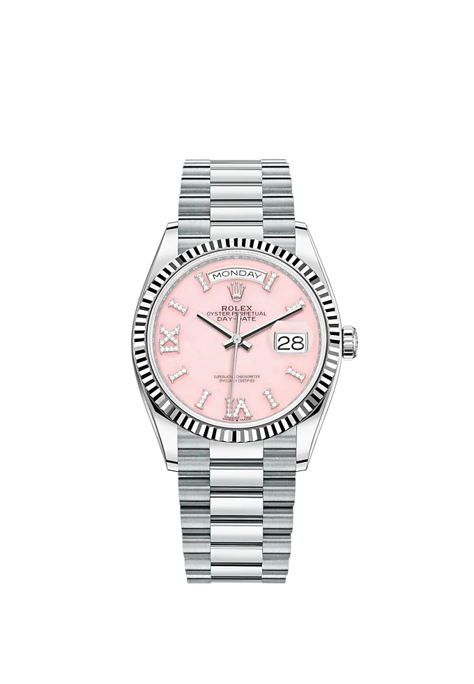 Day-Date, 36mm, Platinum, Ref# 128236-0006