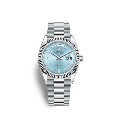 Day-Date, 36mm, Platinum, Ref# 128236-0009