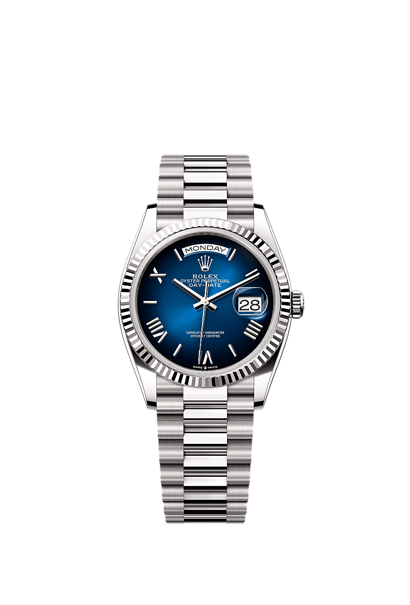 Day-Date 36  Oyster, 36 mm, white gold  Reference 128239