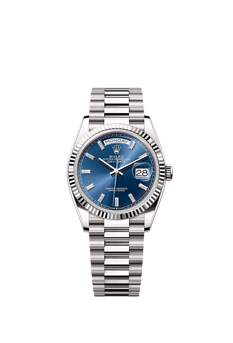 Day-Date 36  Oyster, 36 mm, white gold  Reference 128239