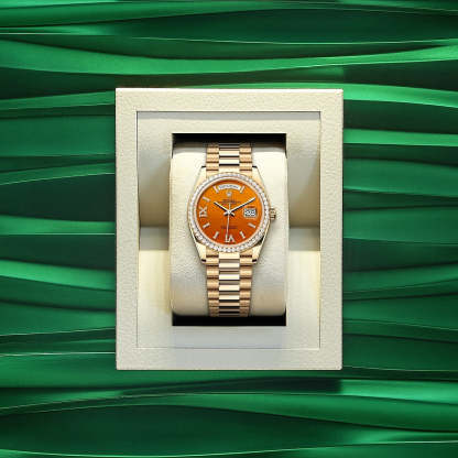 Day-Date 36, 18k Yellow Gold with Diamond-set, 36mm, Ref# 128348rbr-0049